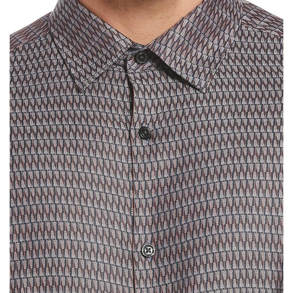 Perry Ellis Men's Triangle Print Button-Down Shirt * L Jacquard Elegance M1307 - Picture 3 of 5